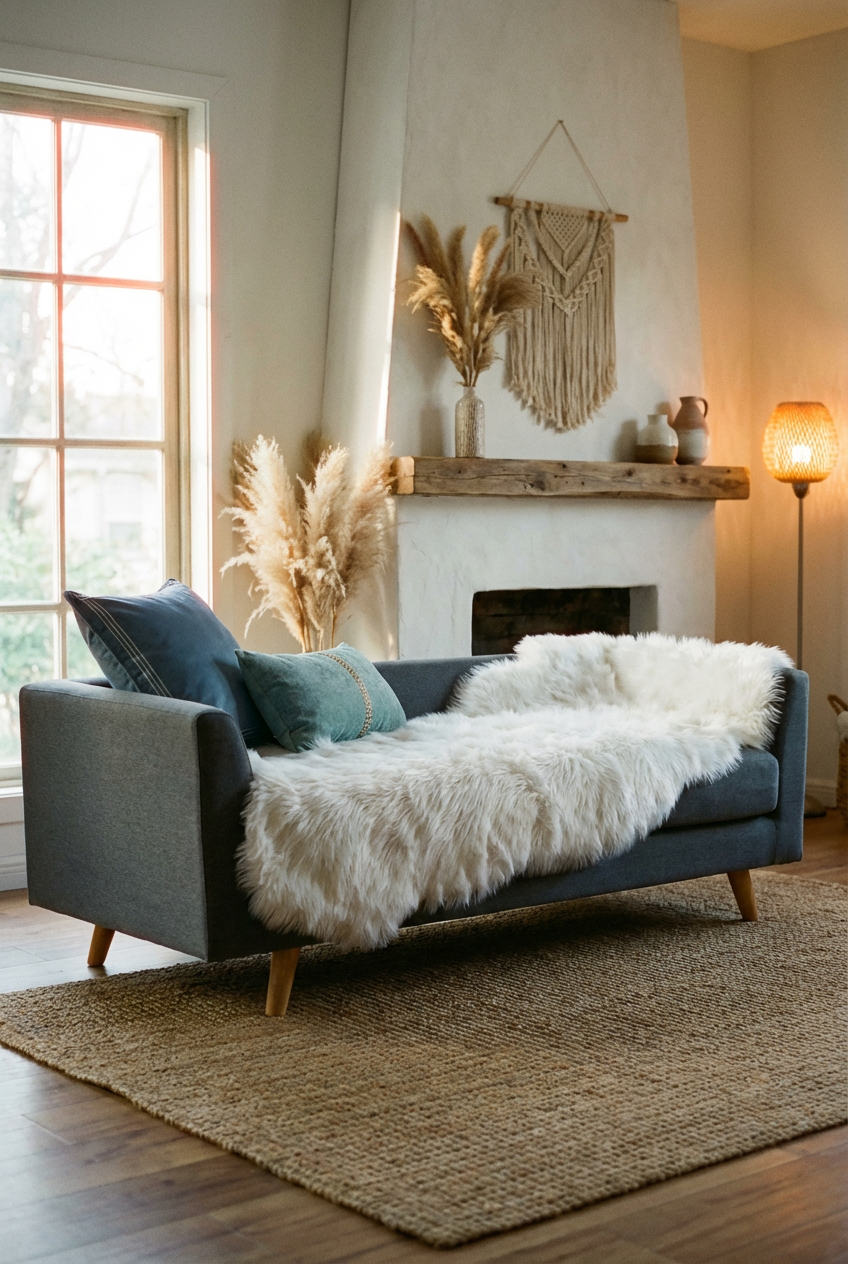 Snø Faux Sheepskin Hide Carpet/Throw