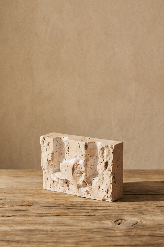 Rune Tapered Marble Candlestick Holder