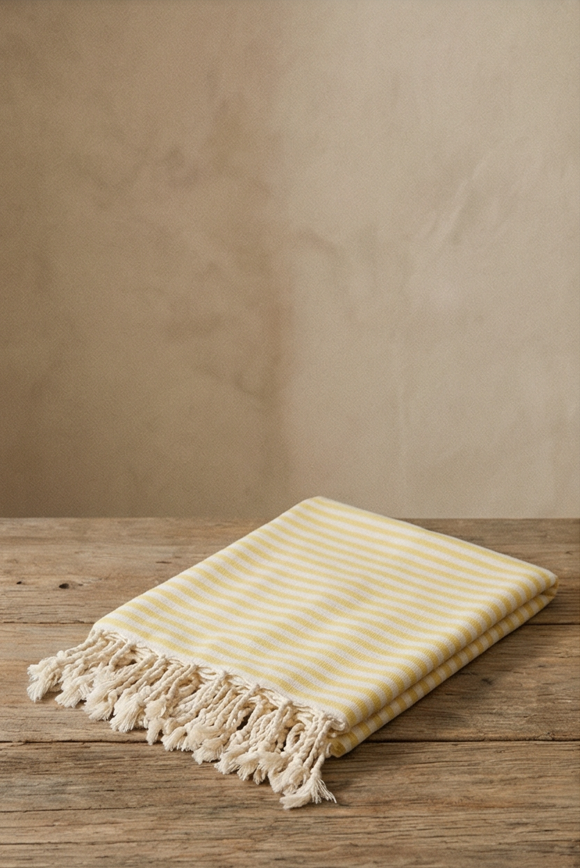 Azure Pure Cotton Striped Bath Towel