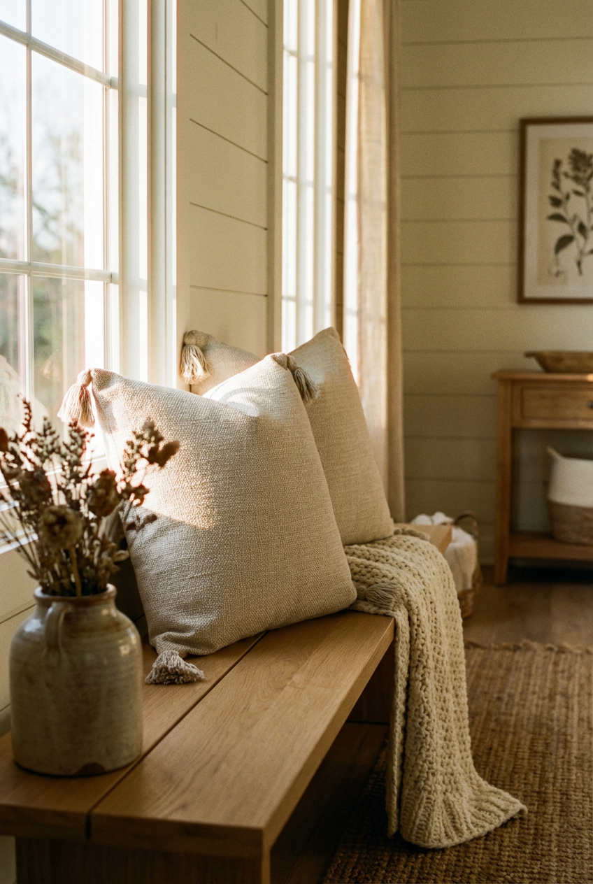 Thea Textured Tassel Cushion Cover | Set of 2