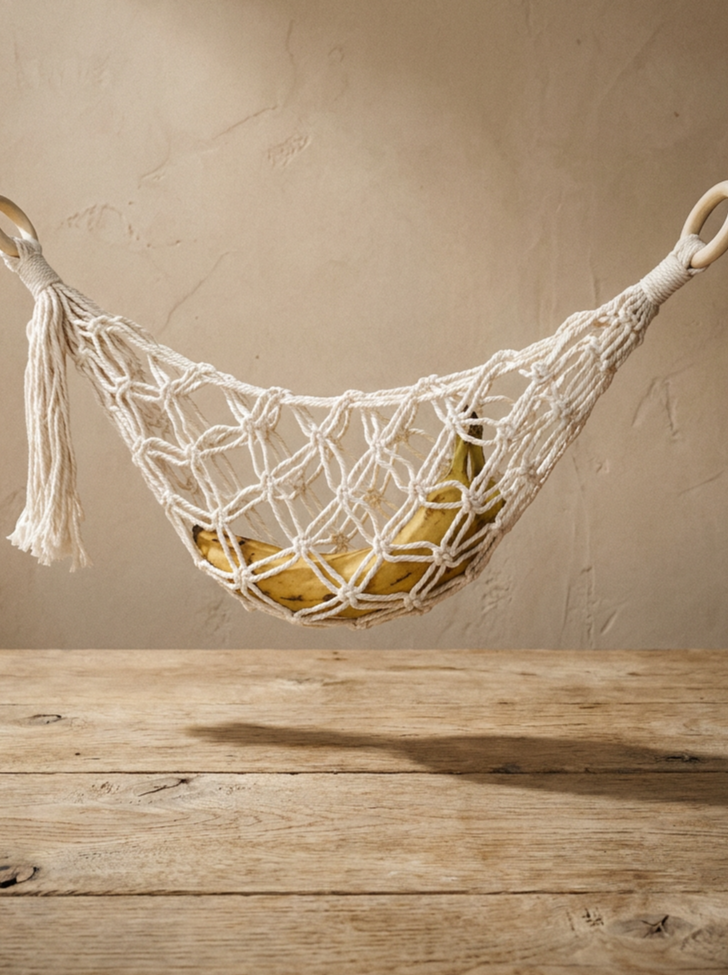 Willa Macramé Under-Cabinet Fruit Hammock