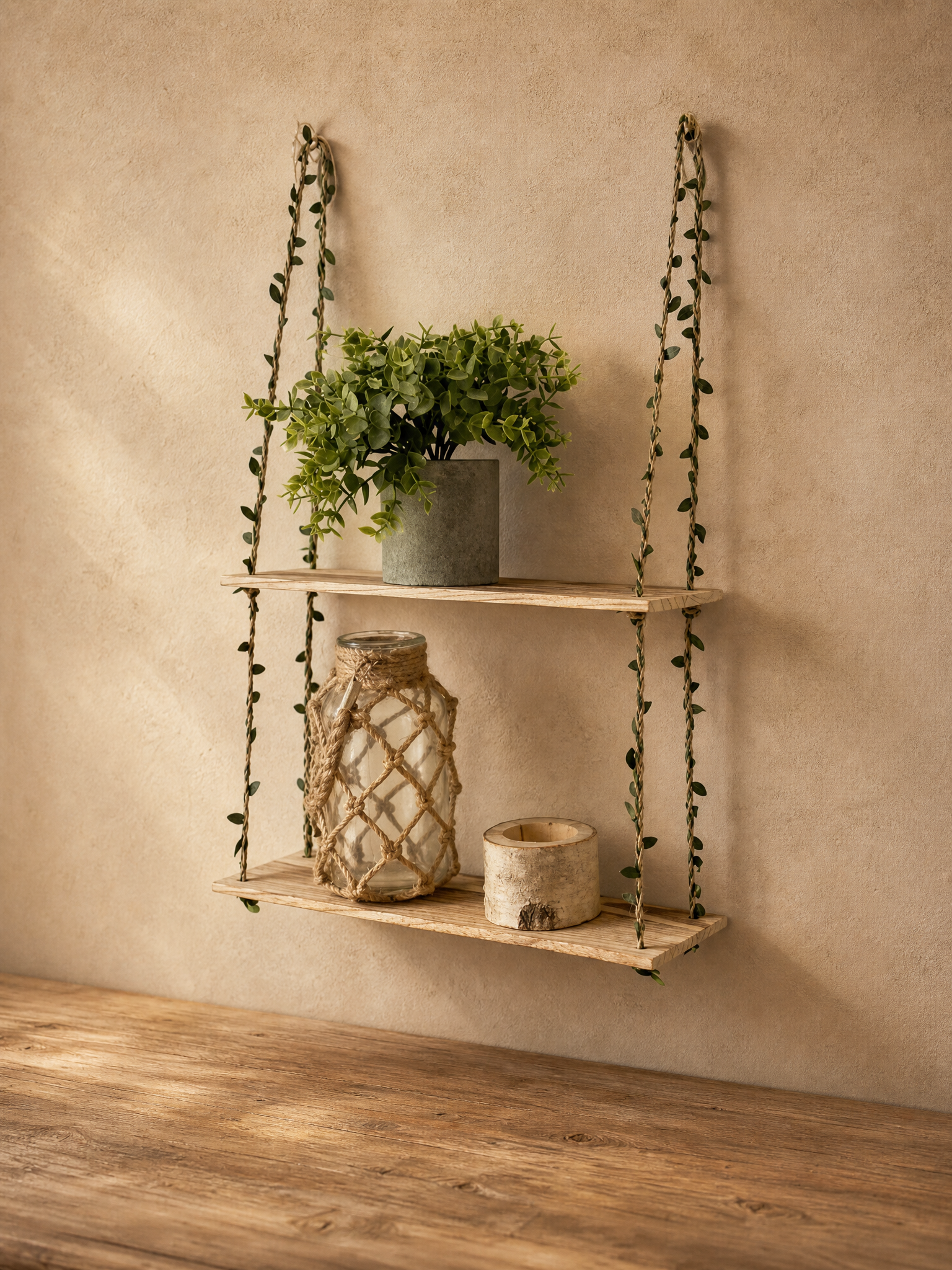 Elvira Botanical Vine Hanging Wall Shelf