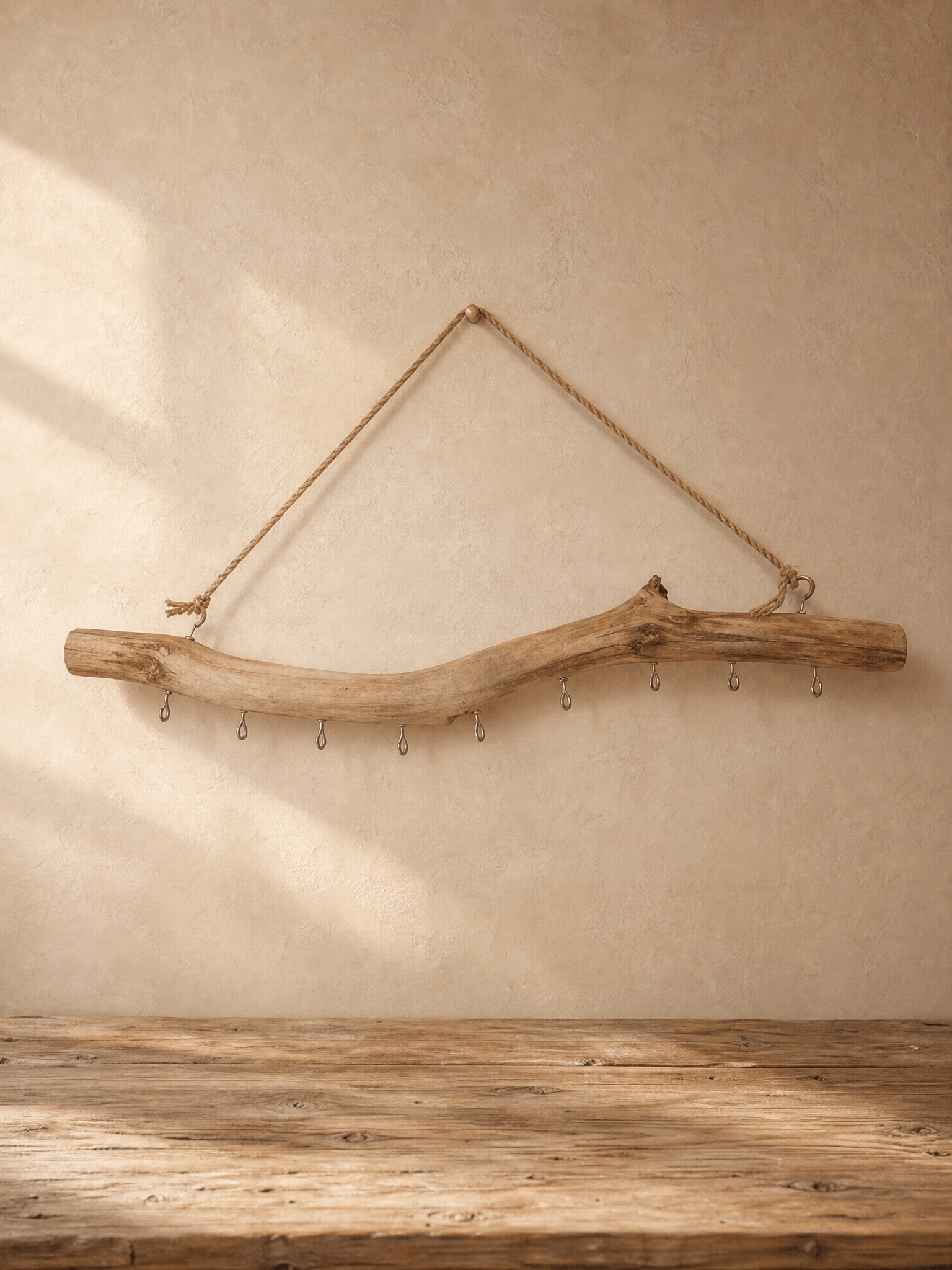 Idris Driftwood Wall-Mounted Hanging Hook Rack