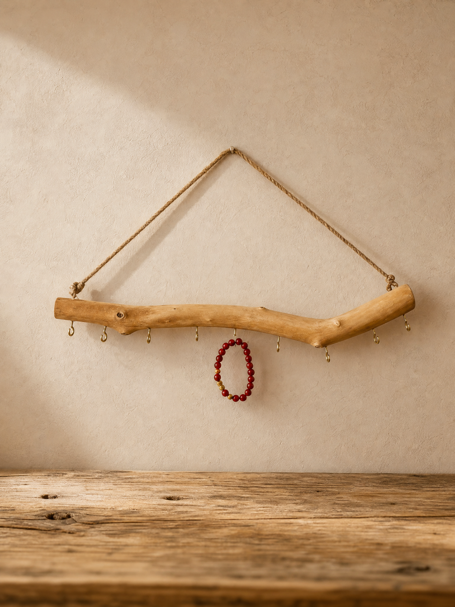 Idris Driftwood Wall-Mounted Hanging Hook Rack