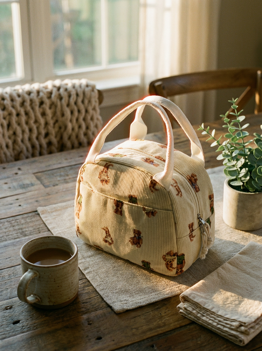 Margot Corduroy Canvass Lunch Bag